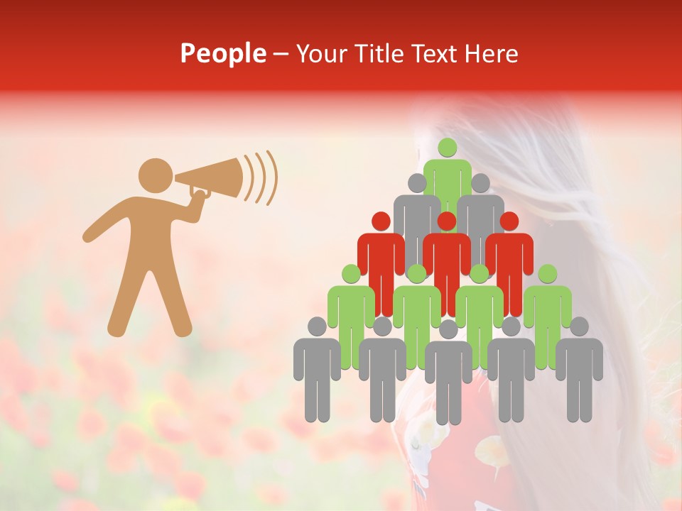 A Woman Standing In A Field Of Flowers PowerPoint Template