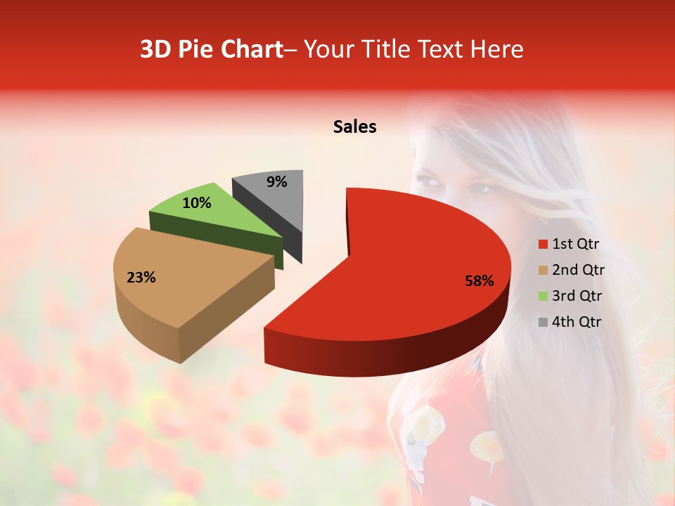 A Woman Standing In A Field Of Flowers PowerPoint Template