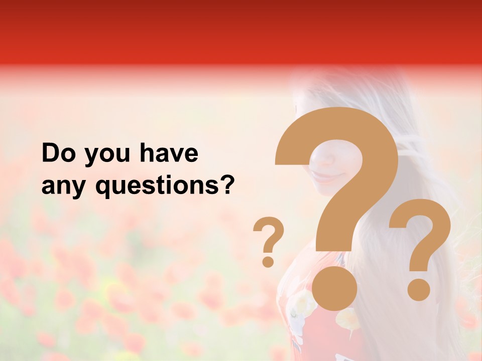 A Woman Standing In A Field Of Flowers PowerPoint Template