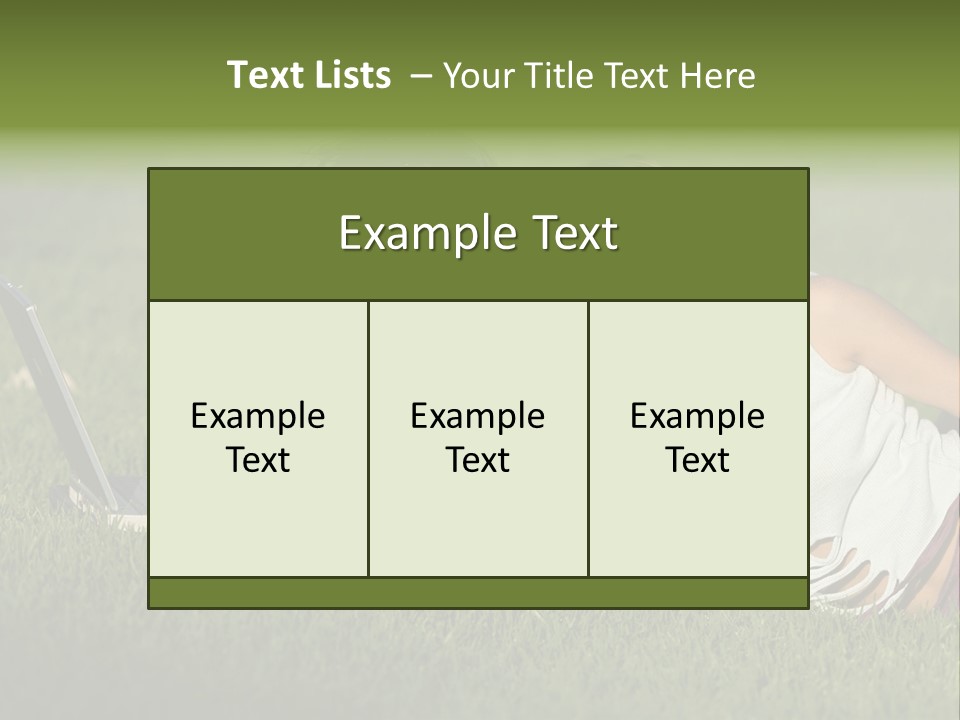 Two Women Laying In The Grass With A Laptop PowerPoint Template