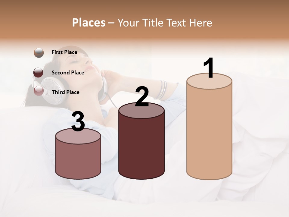 Hair Headphones Lifestyle PowerPoint Template