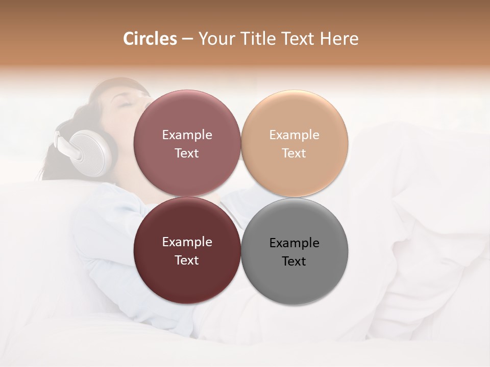 Hair Headphones Lifestyle PowerPoint Template