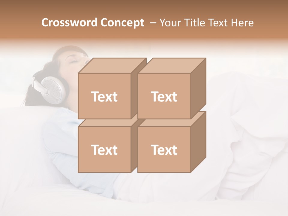 Hair Headphones Lifestyle PowerPoint Template