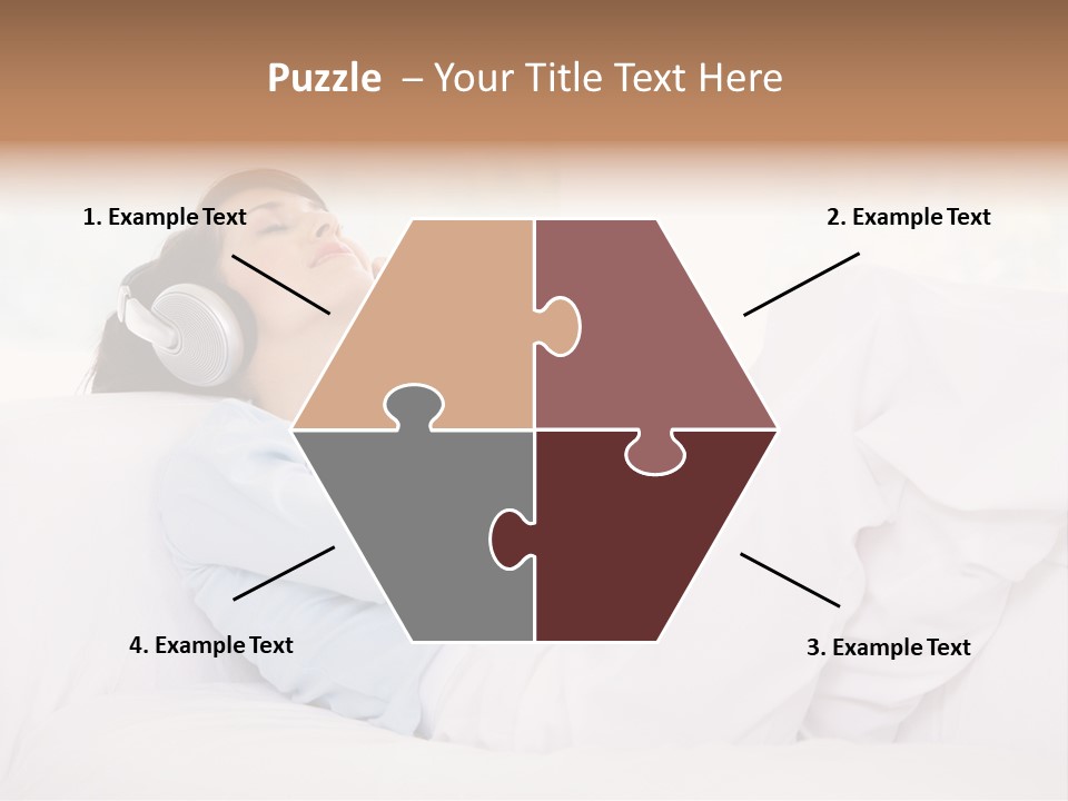 Hair Headphones Lifestyle PowerPoint Template