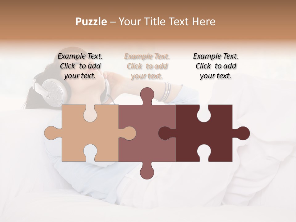 Hair Headphones Lifestyle PowerPoint Template