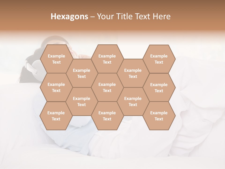 Hair Headphones Lifestyle PowerPoint Template