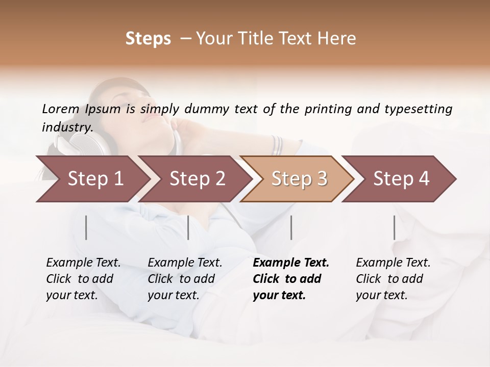 Hair Headphones Lifestyle PowerPoint Template
