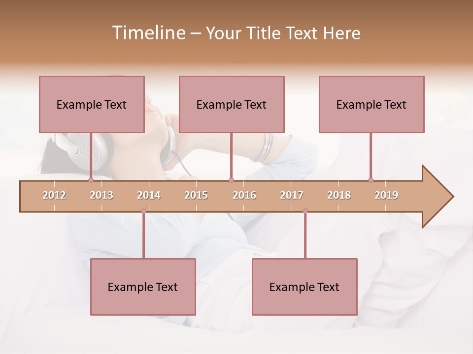 Hair Headphones Lifestyle PowerPoint Template