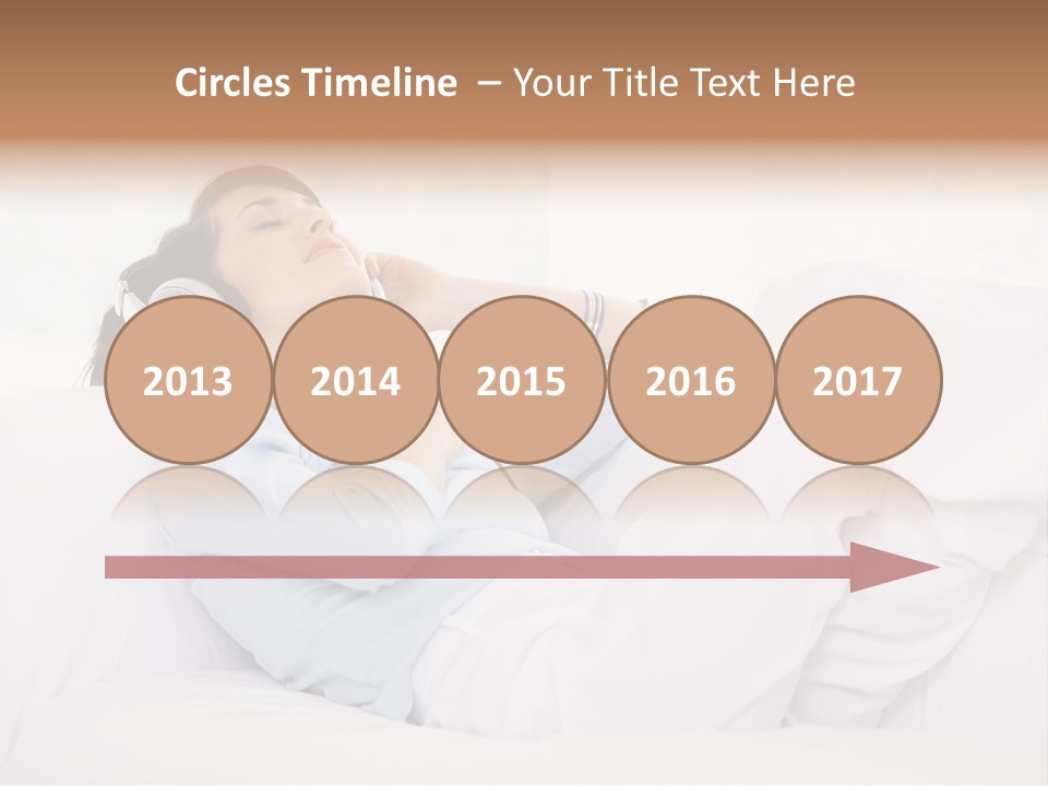 Hair Headphones Lifestyle PowerPoint Template