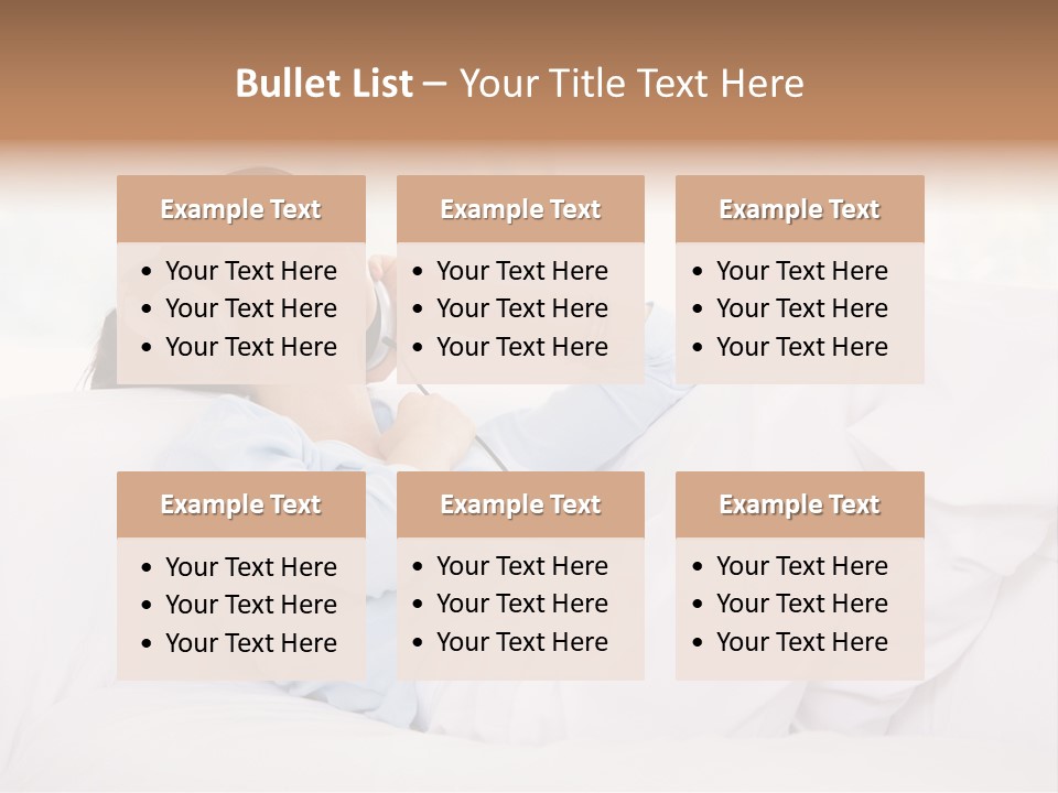 Hair Headphones Lifestyle PowerPoint Template