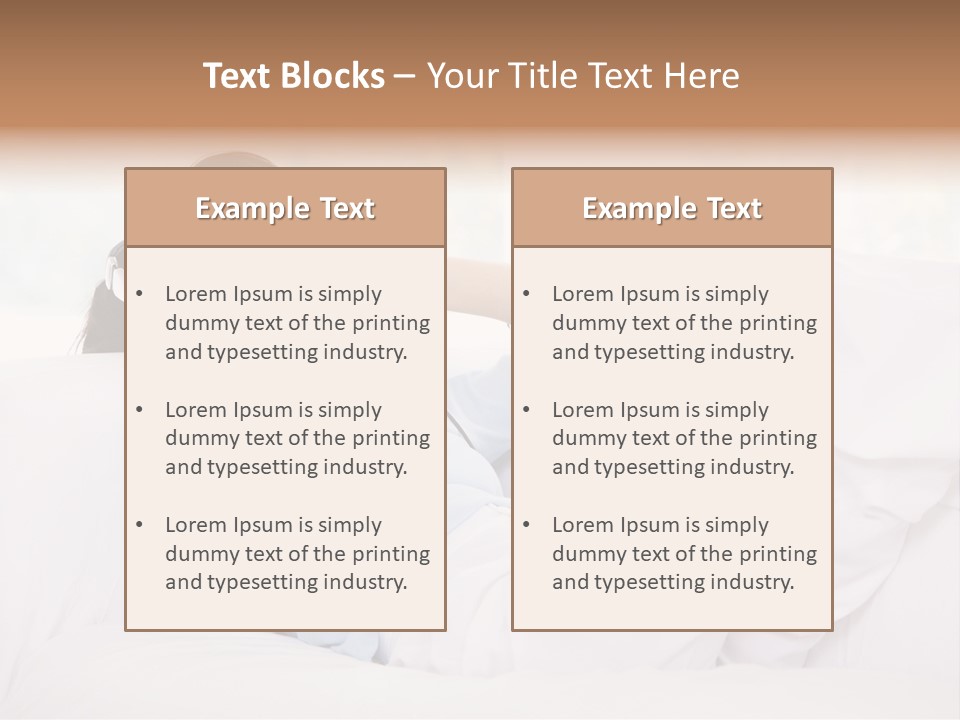 Hair Headphones Lifestyle PowerPoint Template