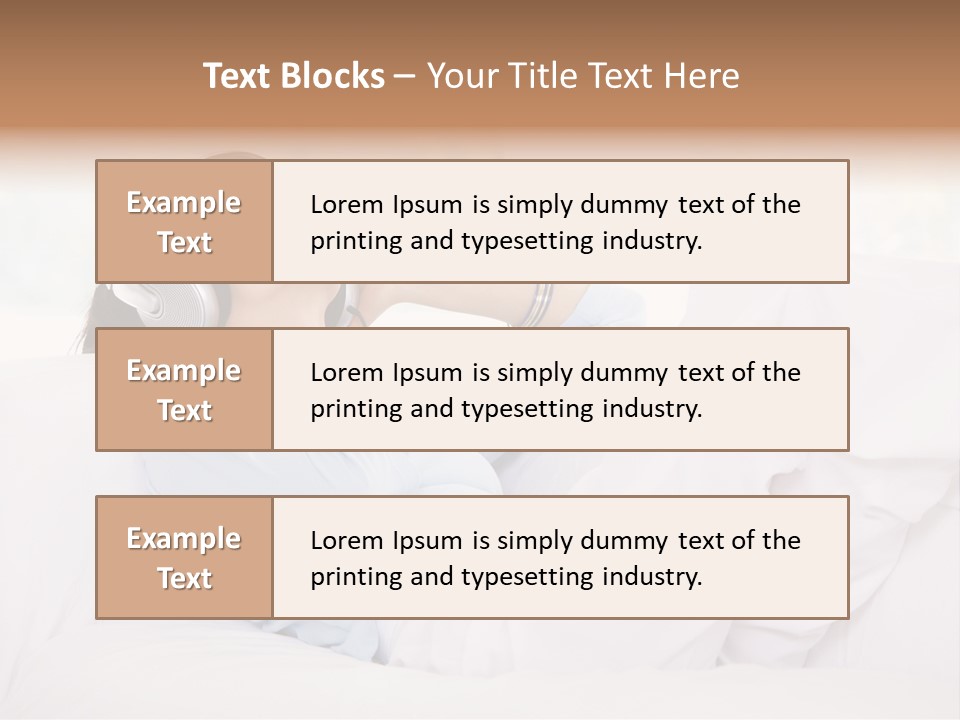 Hair Headphones Lifestyle PowerPoint Template