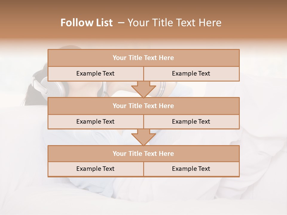 Hair Headphones Lifestyle PowerPoint Template