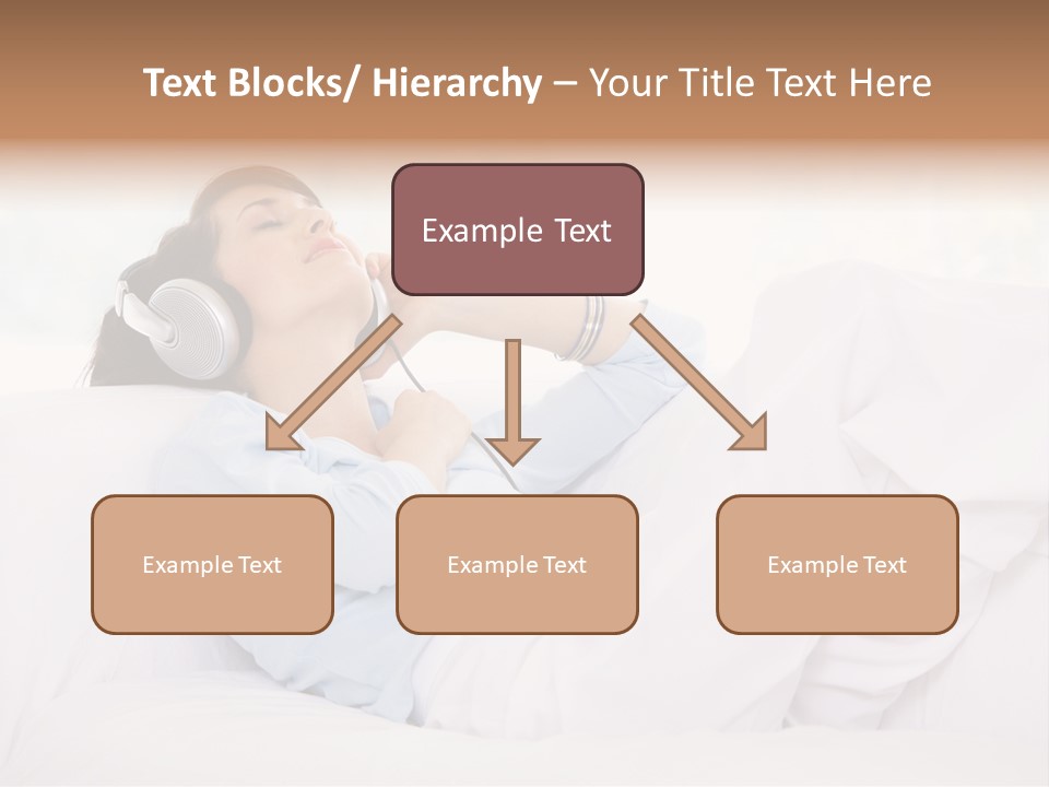 Hair Headphones Lifestyle PowerPoint Template