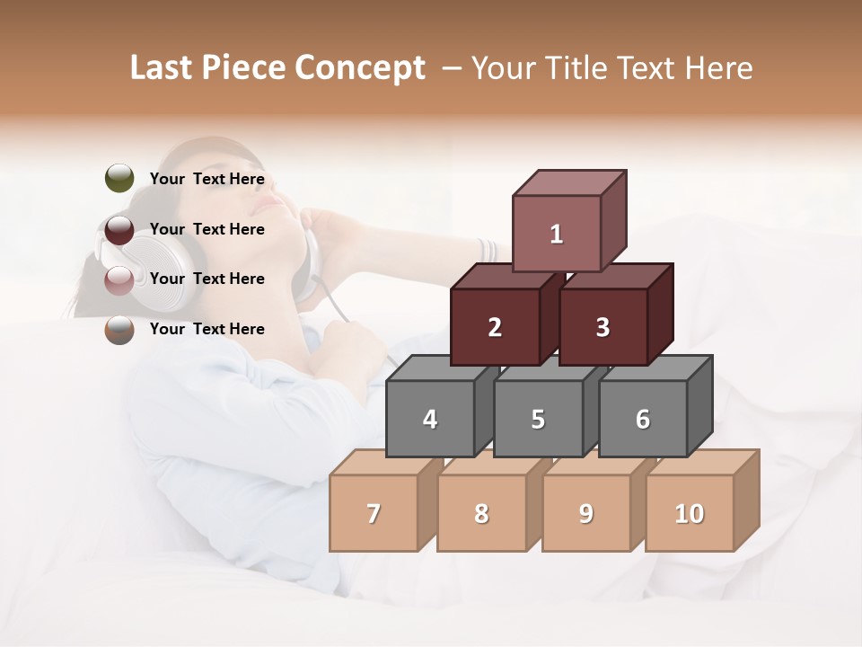 Hair Headphones Lifestyle PowerPoint Template