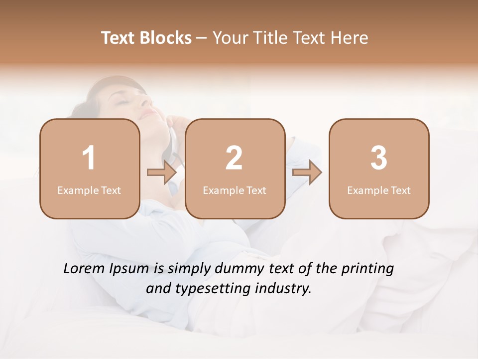 Hair Headphones Lifestyle PowerPoint Template