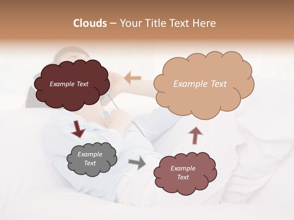 Hair Headphones Lifestyle PowerPoint Template