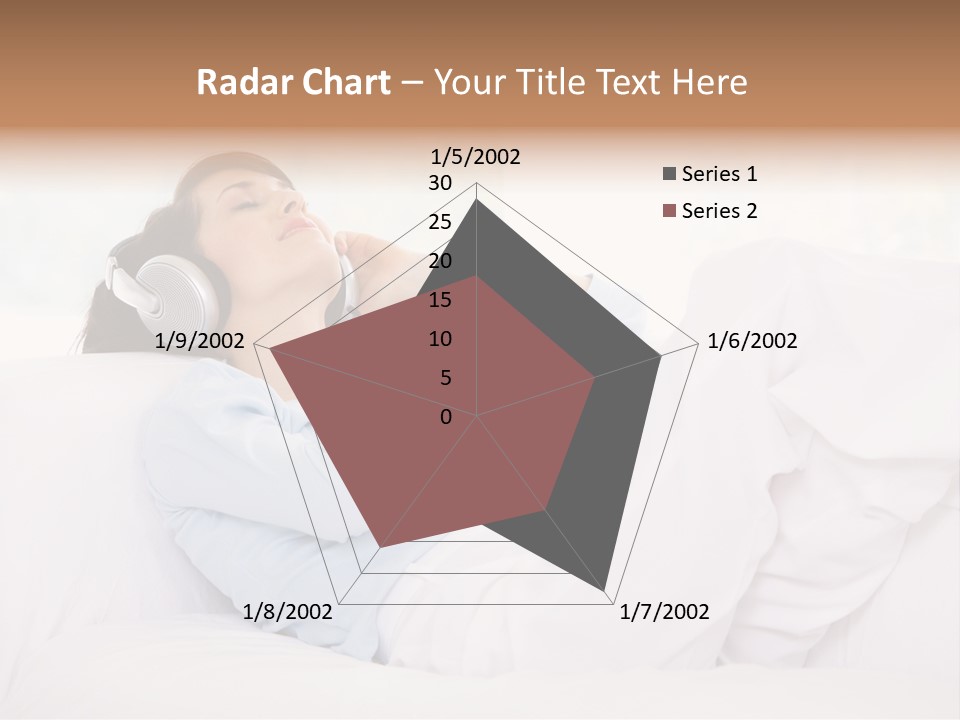 Hair Headphones Lifestyle PowerPoint Template