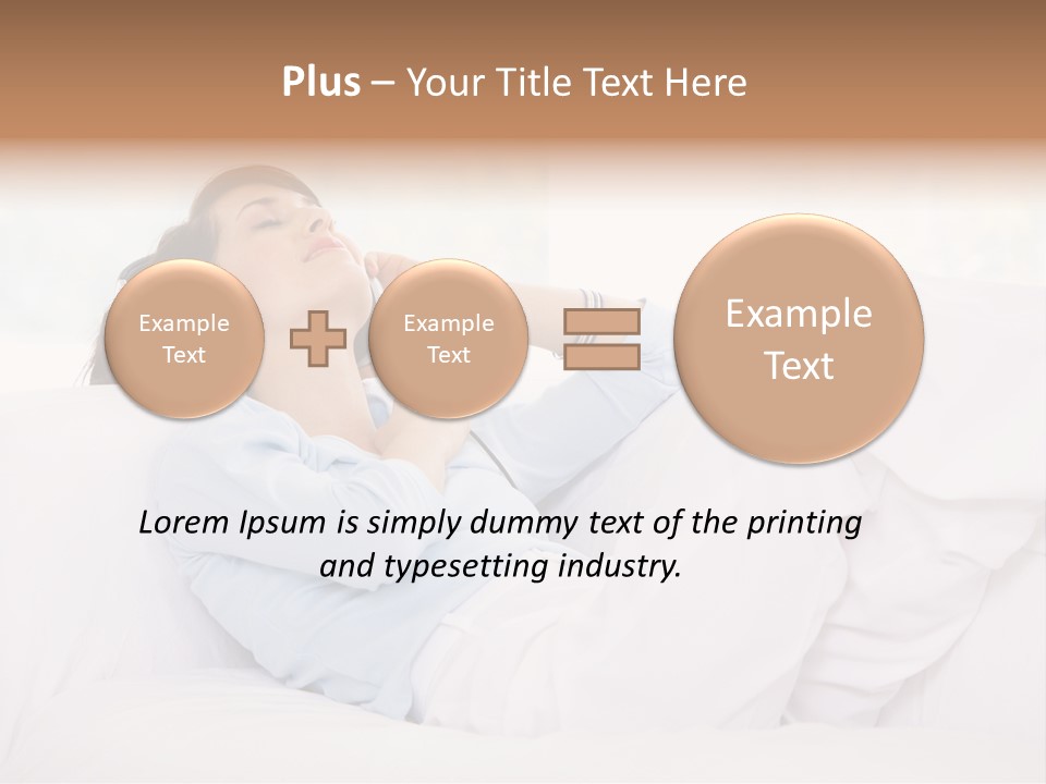 Hair Headphones Lifestyle PowerPoint Template