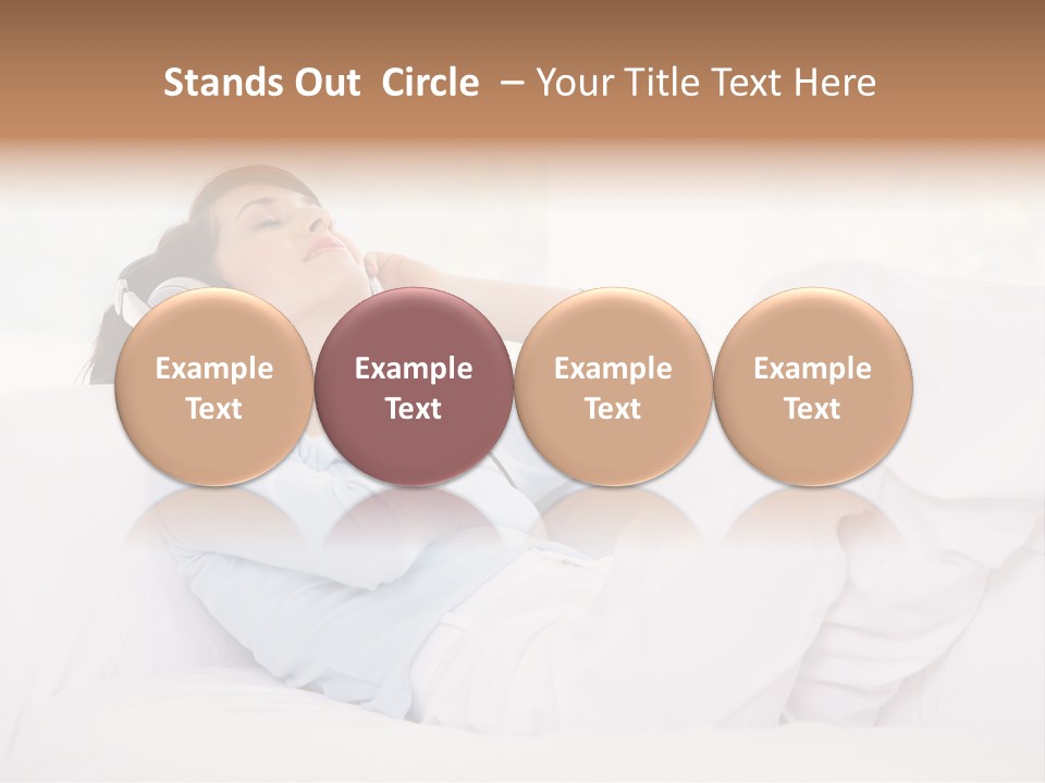 Hair Headphones Lifestyle PowerPoint Template