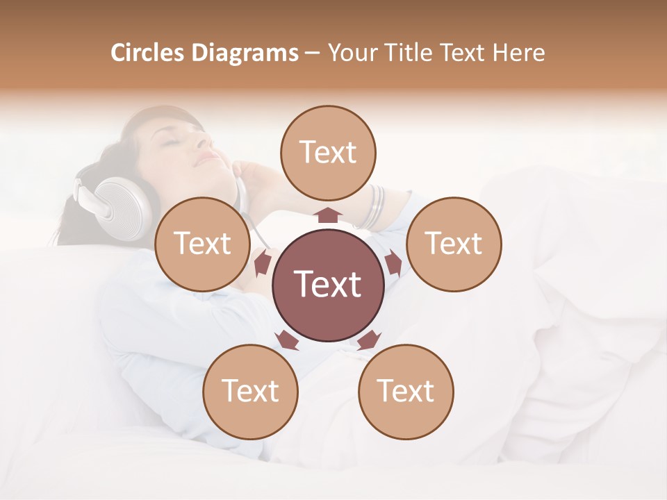 Hair Headphones Lifestyle PowerPoint Template