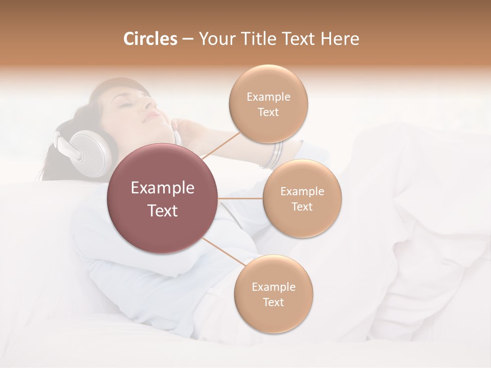 Hair Headphones Lifestyle PowerPoint Template