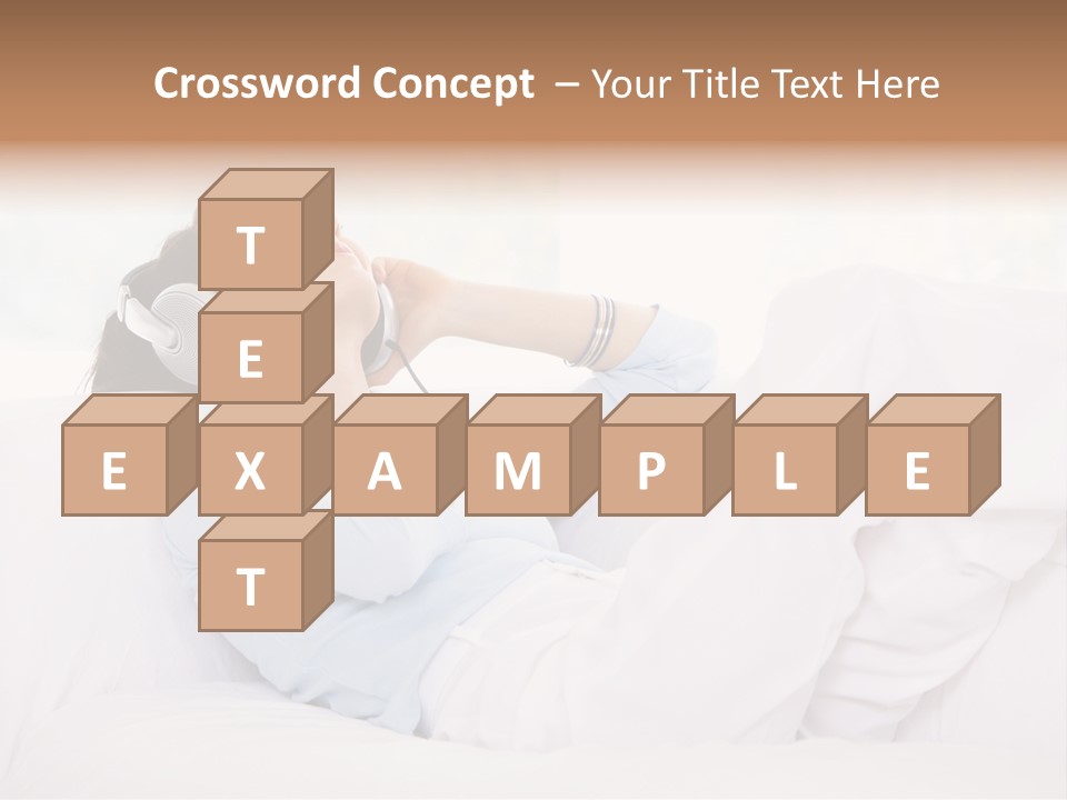 Hair Headphones Lifestyle PowerPoint Template