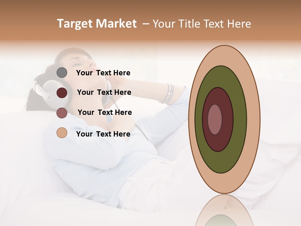 Hair Headphones Lifestyle PowerPoint Template