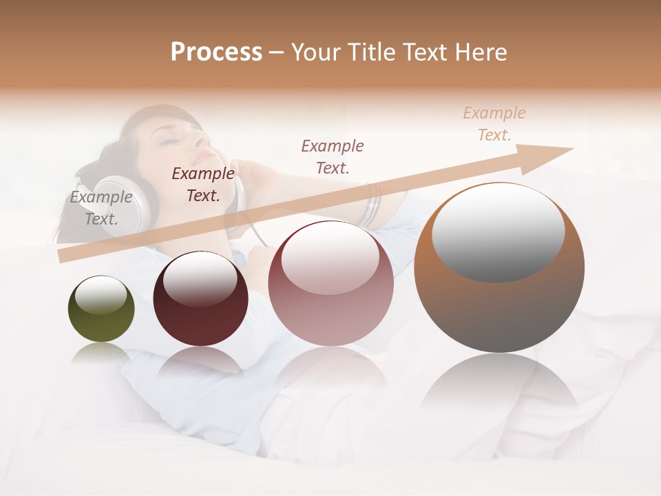 Hair Headphones Lifestyle PowerPoint Template