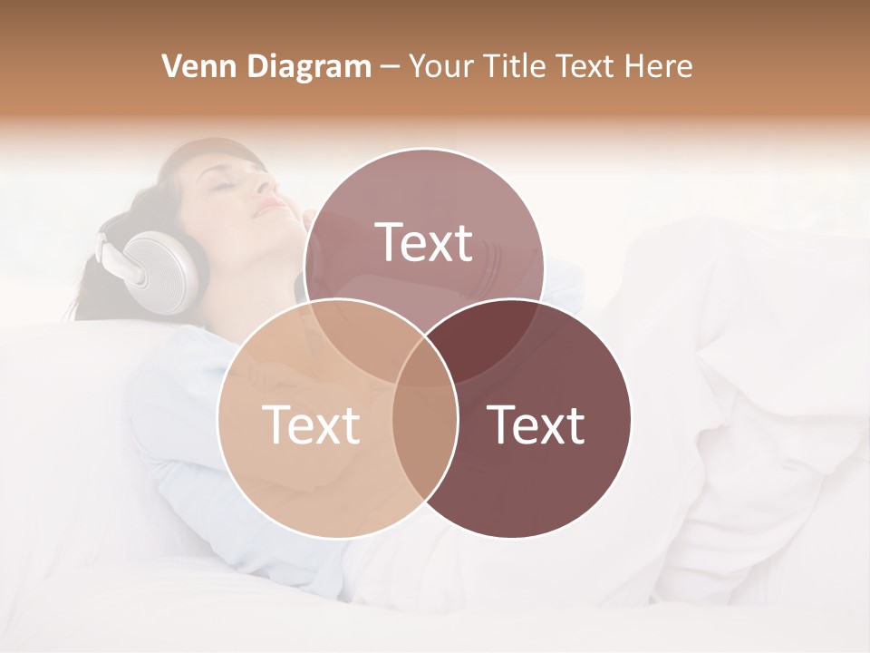 Hair Headphones Lifestyle PowerPoint Template