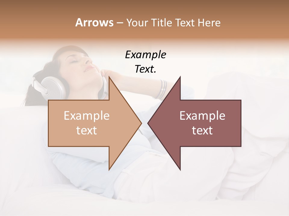 Hair Headphones Lifestyle PowerPoint Template