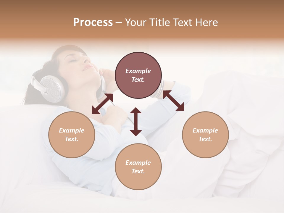 Hair Headphones Lifestyle PowerPoint Template