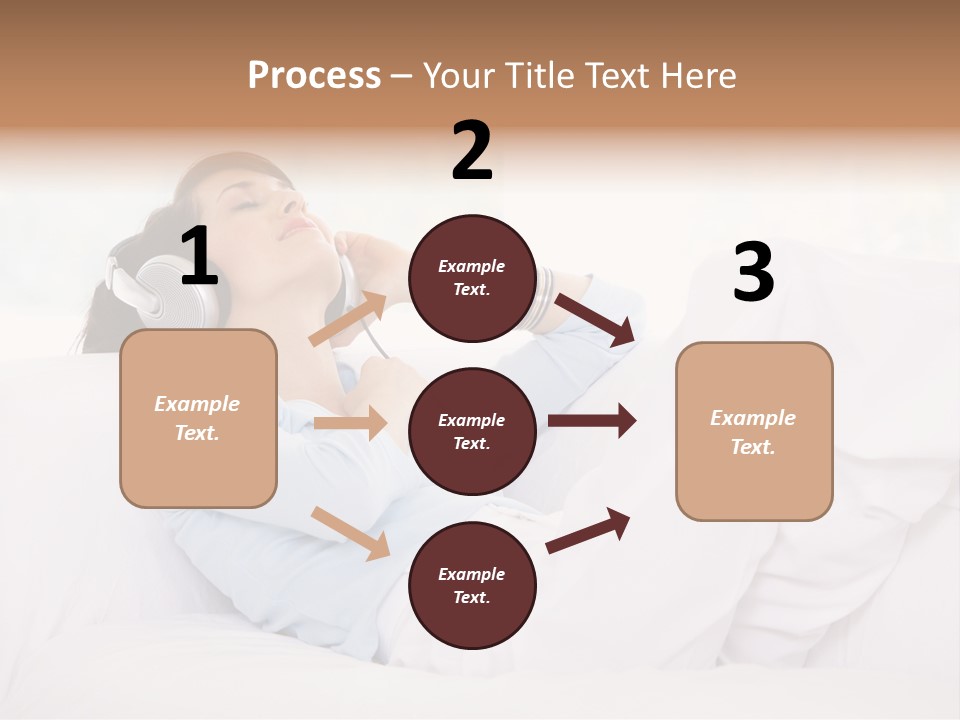 Hair Headphones Lifestyle PowerPoint Template