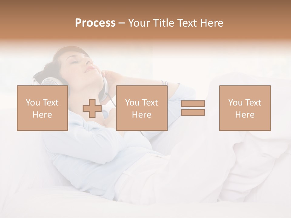 Hair Headphones Lifestyle PowerPoint Template