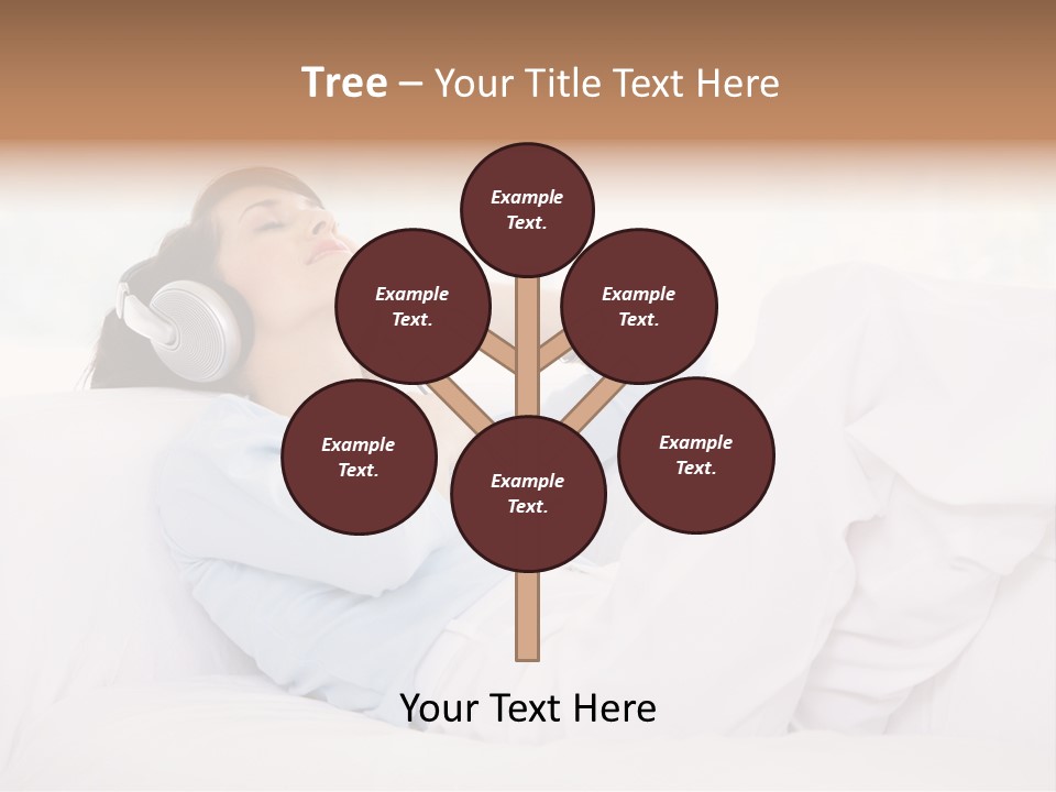 Hair Headphones Lifestyle PowerPoint Template