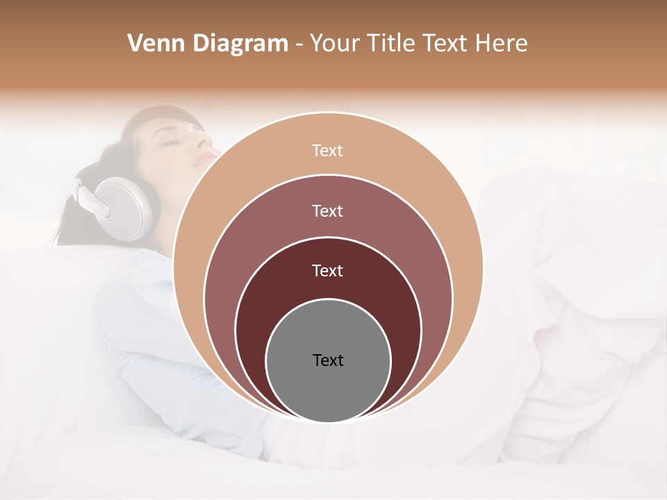 Hair Headphones Lifestyle PowerPoint Template