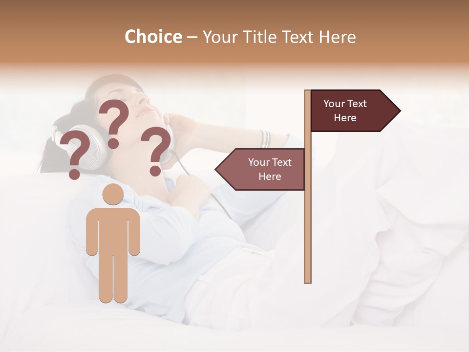 Hair Headphones Lifestyle PowerPoint Template