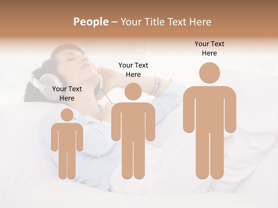 Hair Headphones Lifestyle PowerPoint Template