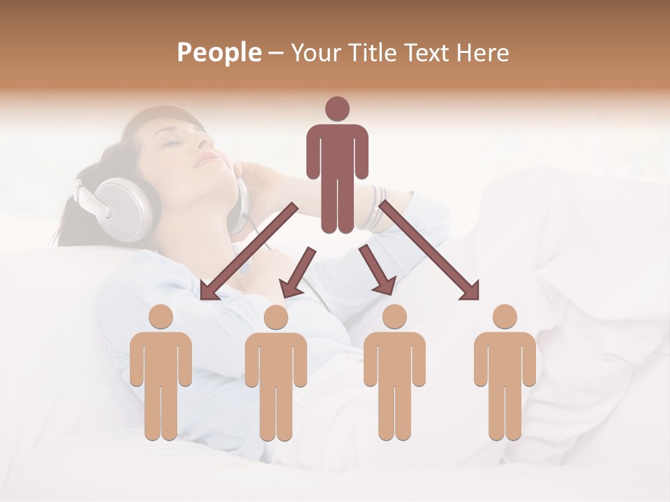 Hair Headphones Lifestyle PowerPoint Template