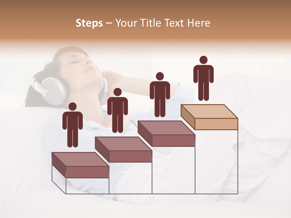 Hair Headphones Lifestyle PowerPoint Template