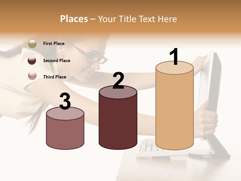 Shocked Desk White PowerPoint Template