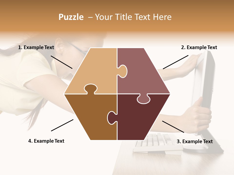 Shocked Desk White PowerPoint Template