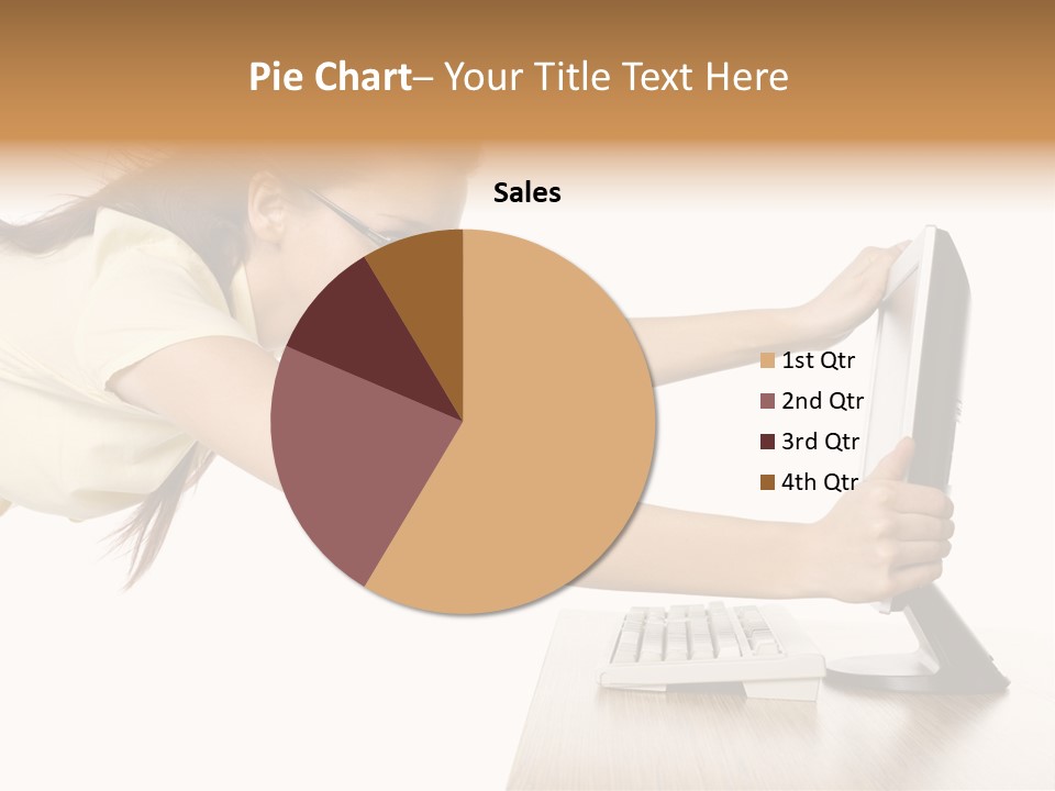 Shocked Desk White PowerPoint Template