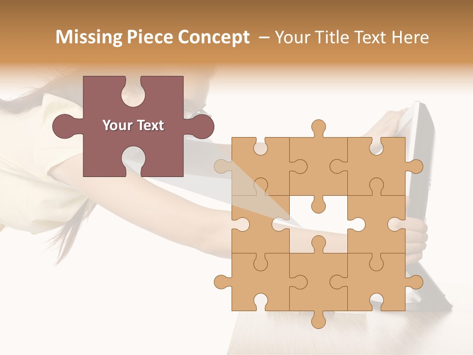 Shocked Desk White PowerPoint Template