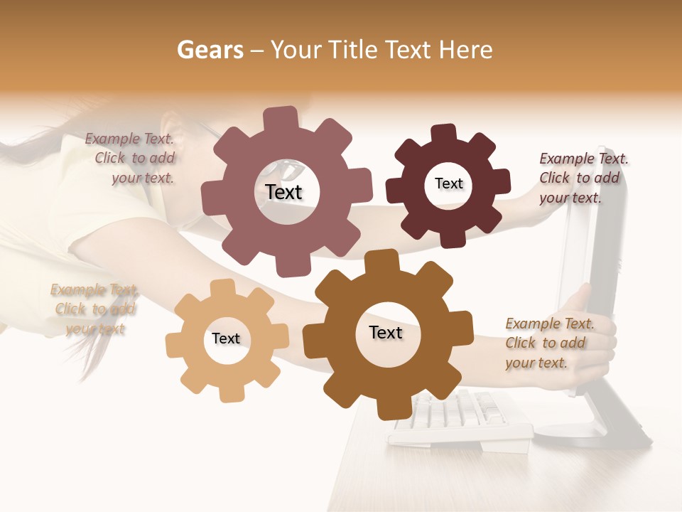 Shocked Desk White PowerPoint Template