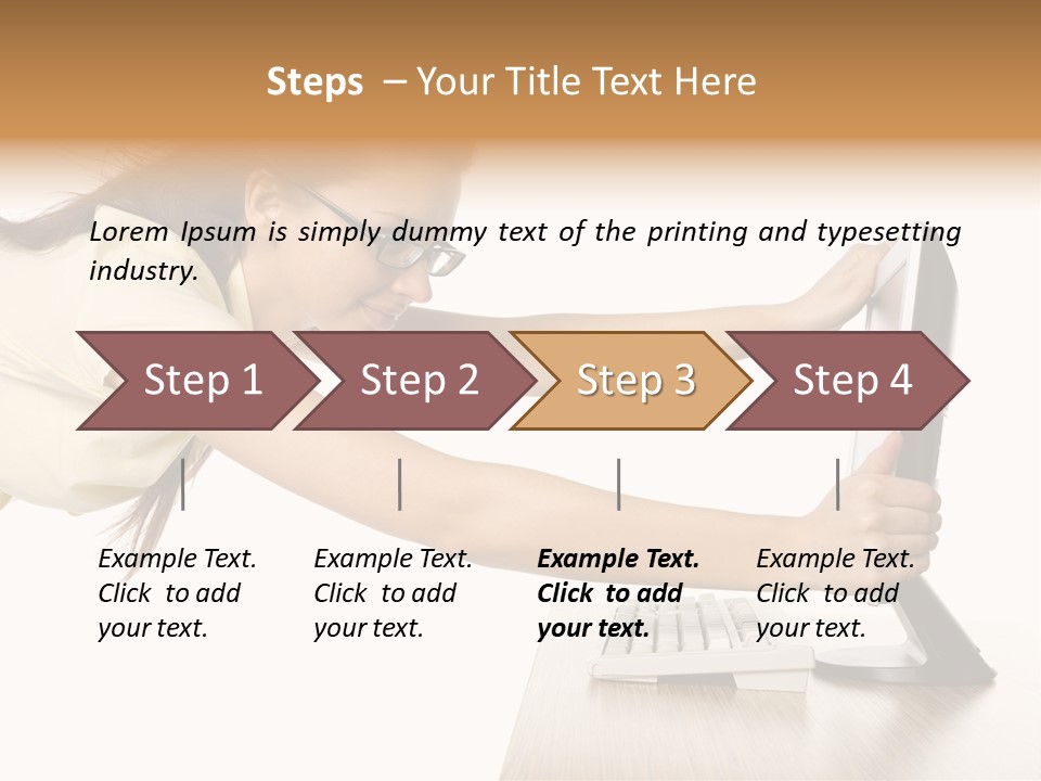 Shocked Desk White PowerPoint Template