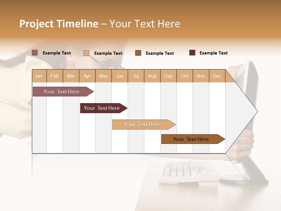 Shocked Desk White PowerPoint Template