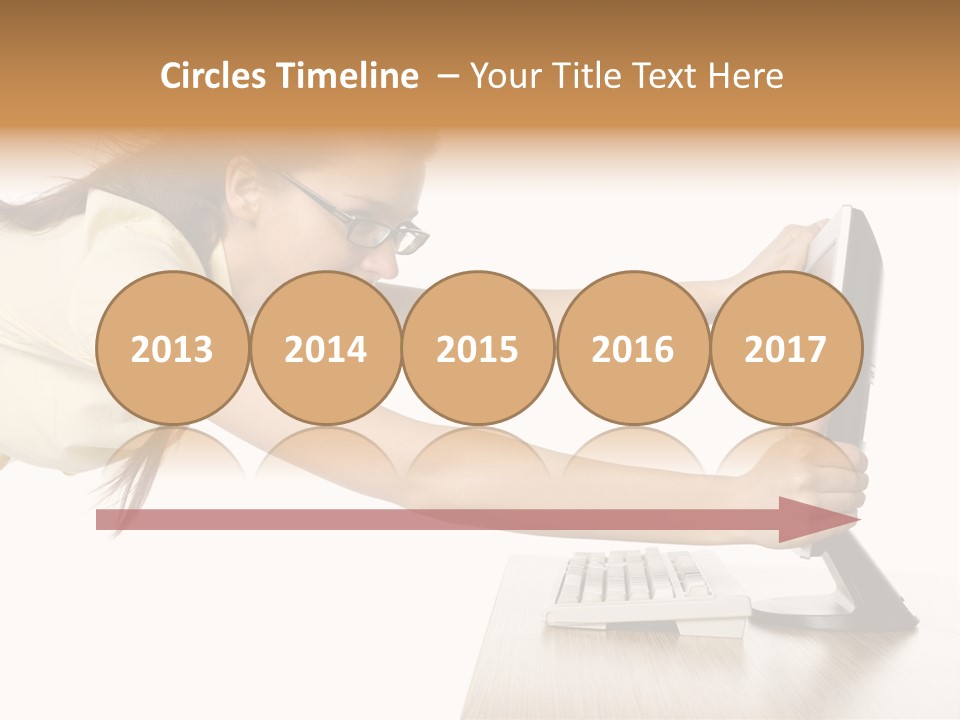Shocked Desk White PowerPoint Template