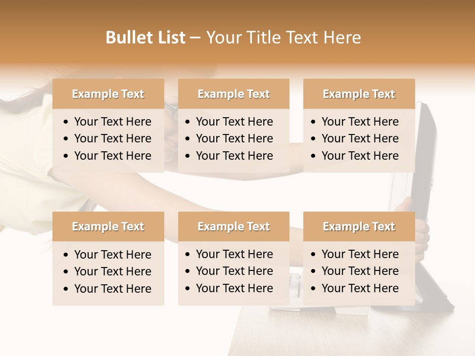 Shocked Desk White PowerPoint Template