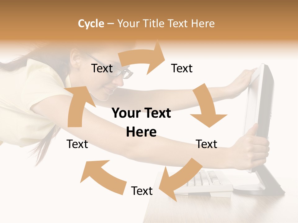 Shocked Desk White PowerPoint Template